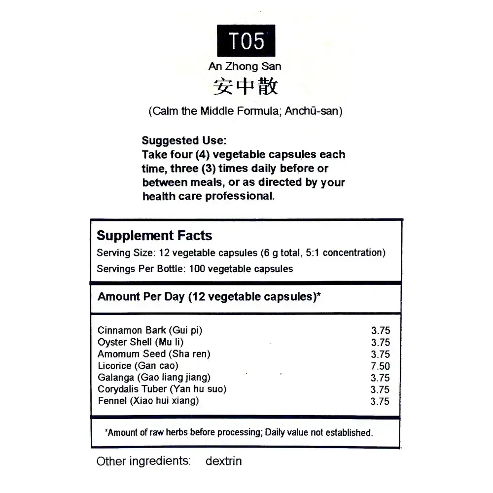 Product image for Calm the Middle Formula (T05).