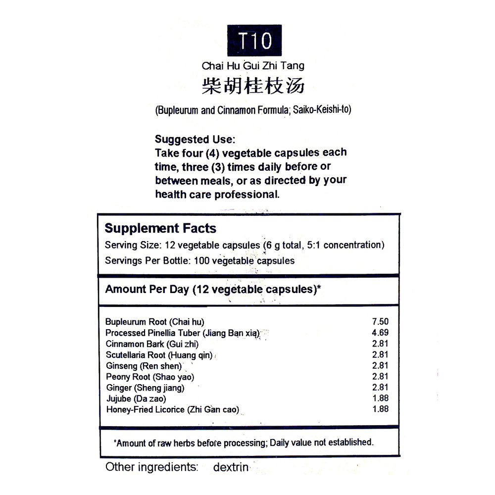 Product image for Bupleurum and Cinnamon Formula (T10).