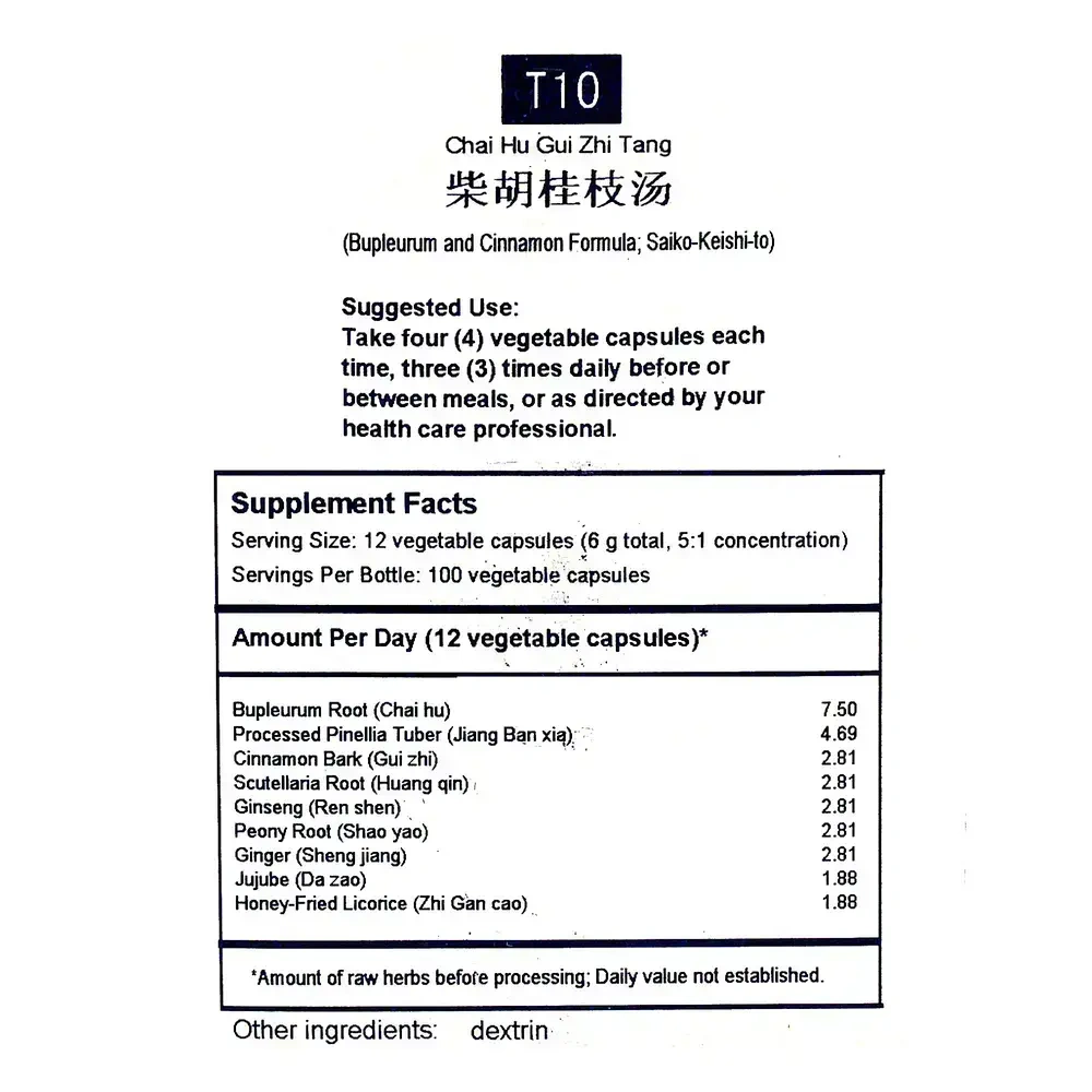 Product image for Bupleurum and Cinnamon Formula (T10).
