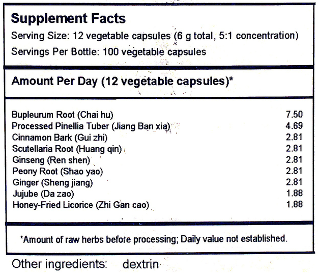 Product image for Bupleurum and Cinnamon Formula (T10).
