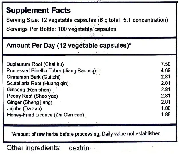 Product image for Bupleurum and Cinnamon Formula (T10).