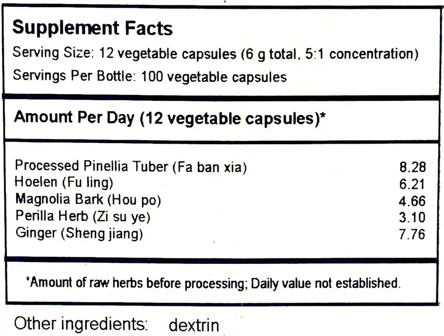Product image for Pinellia and Magnolia Bark Formula (T16).