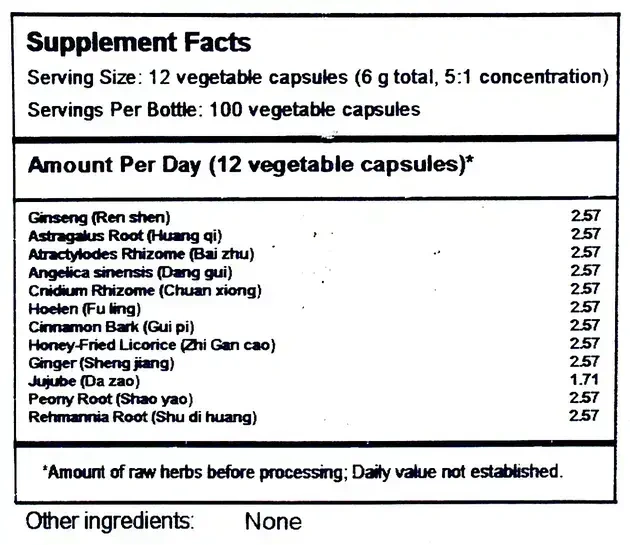 Product image for Shi Quan Da Bu Tang Capsules.