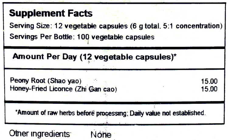 Product image for Shao Yao Gan Cao Tang Capsules.