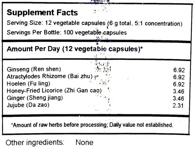 Product image for Si Jun Zi Tang Capsules.