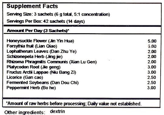 Product image for Yin Qiao San Granules (Honeysuckle and Forsythia Formula).