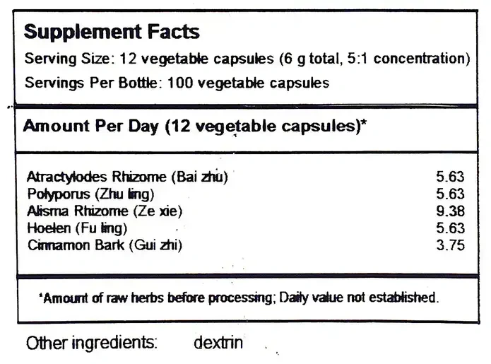 Product image for Five-Ingredient Formula with Poria (T17).