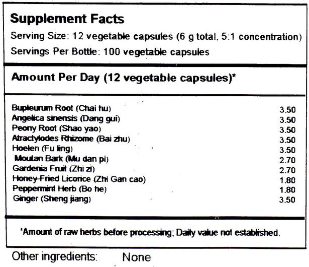 Product image for Jia Wei Xiao Yao San Capsules (Augmented Rambling Formula).