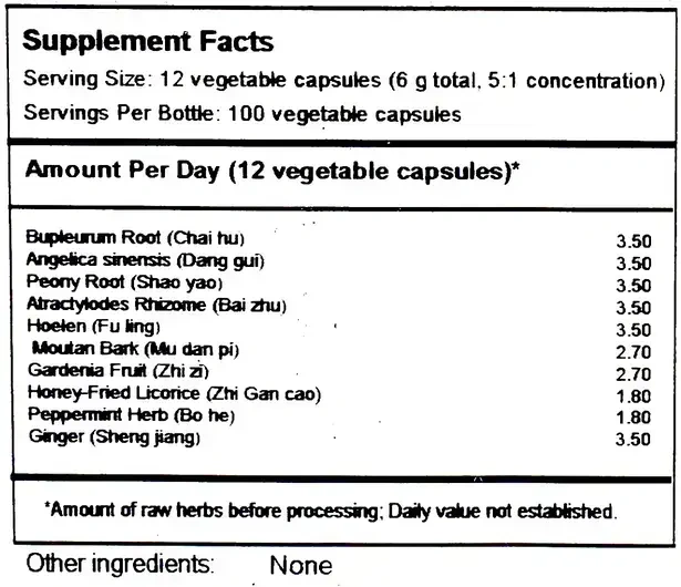 Product image for Jia Wei Xiao Yao San Capsules (Augmented Rambling Formula).