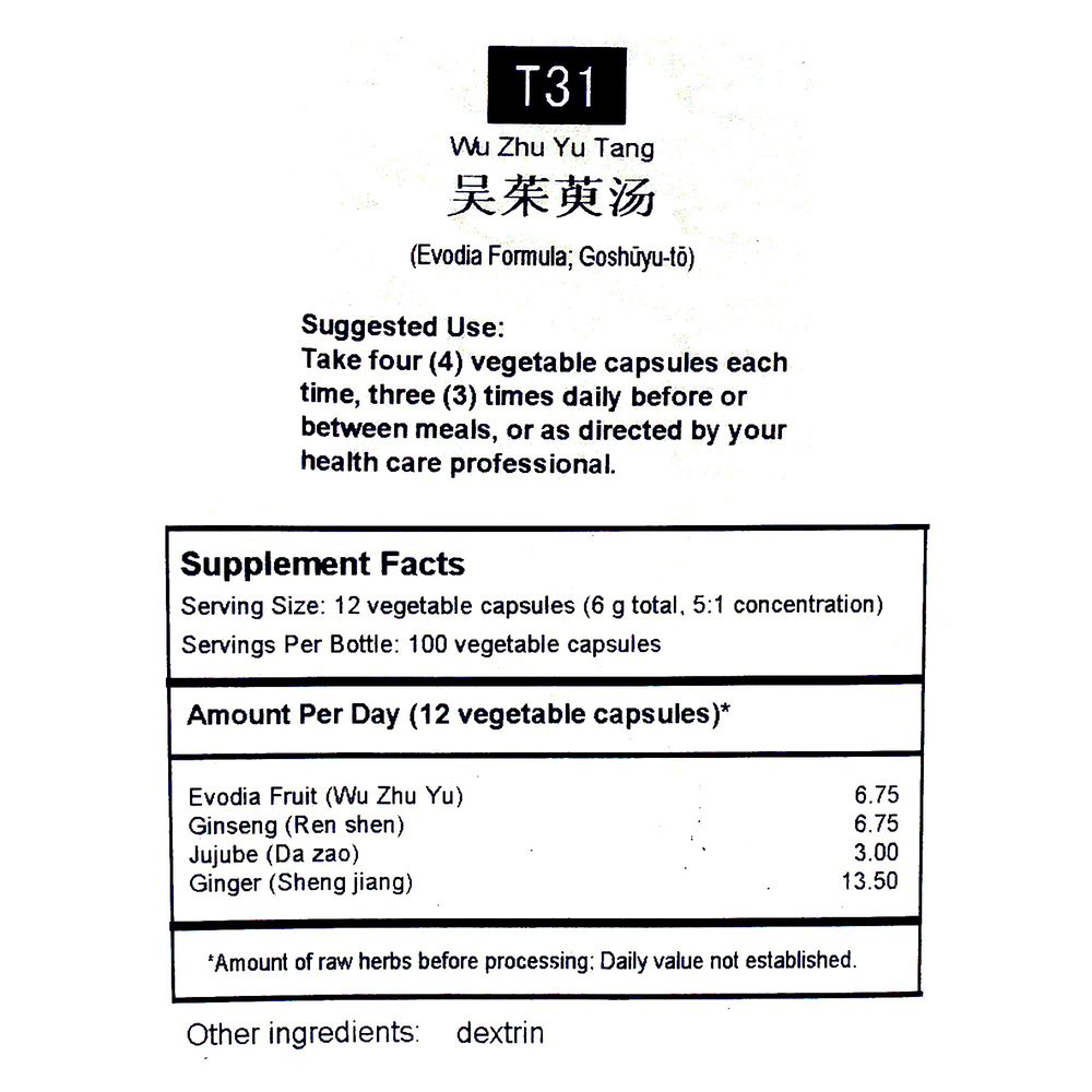 Product image for Evodia Formula (T-31).