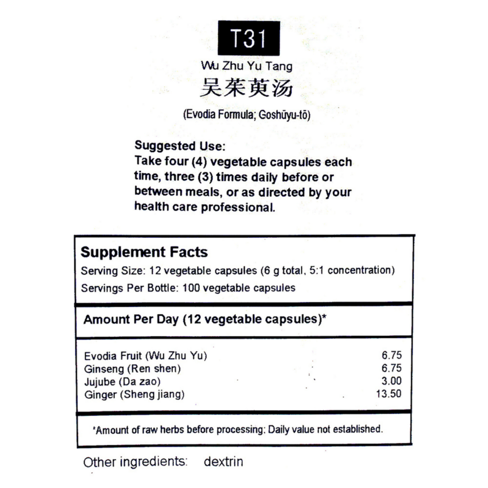 Product image for Evodia Formula (T-31).