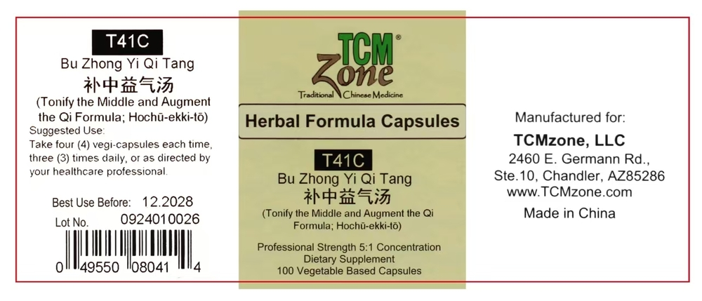 Product image for Bu Zhong Yi Qi Tang Capsules (Tonify the Middle and Augment the Qi Formula).
