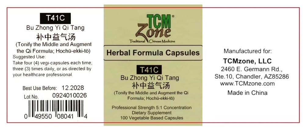 Product image for Bu Zhong Yi Qi Tang Capsules (Tonify the Middle and Augment the Qi Formula).