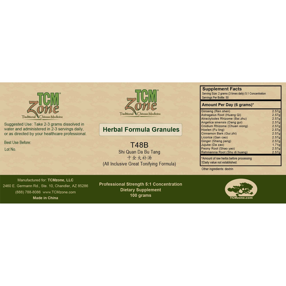 Product image for Shi Quan Da Bu Tang; All-Inclusive Great Tonifying Formula.