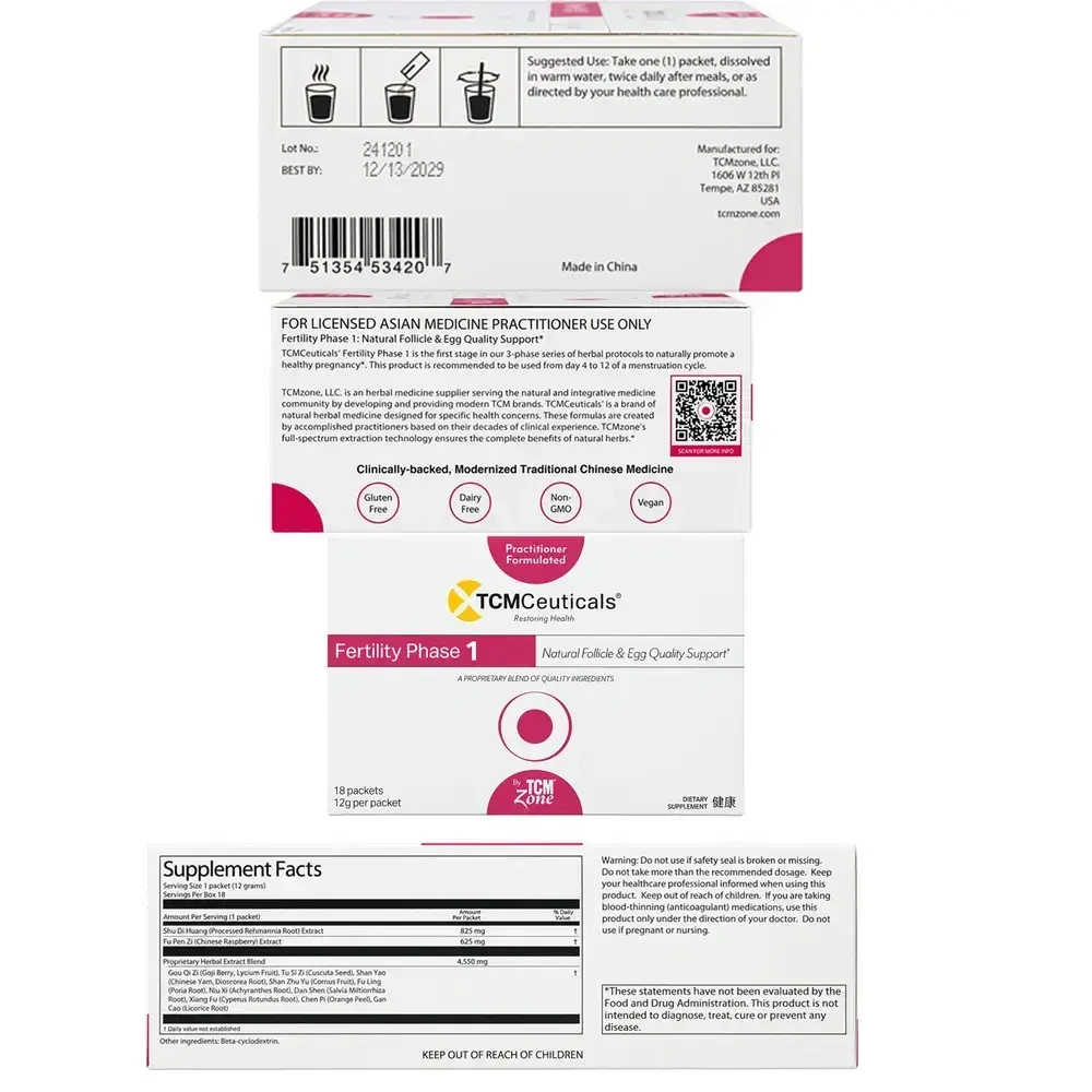 Product image for TCMCeuticals Fertility Phase 1.