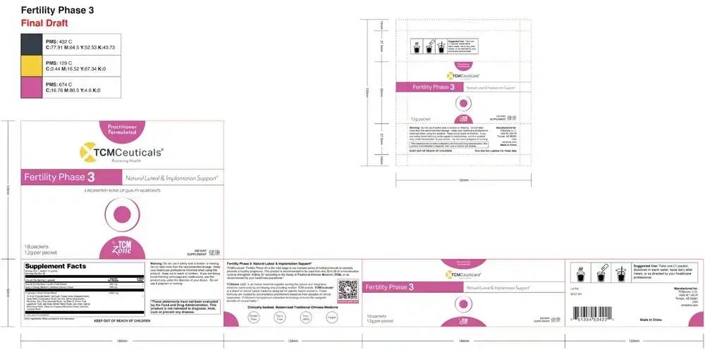 Product image for TCMCeuticals Fertility Phase 3.