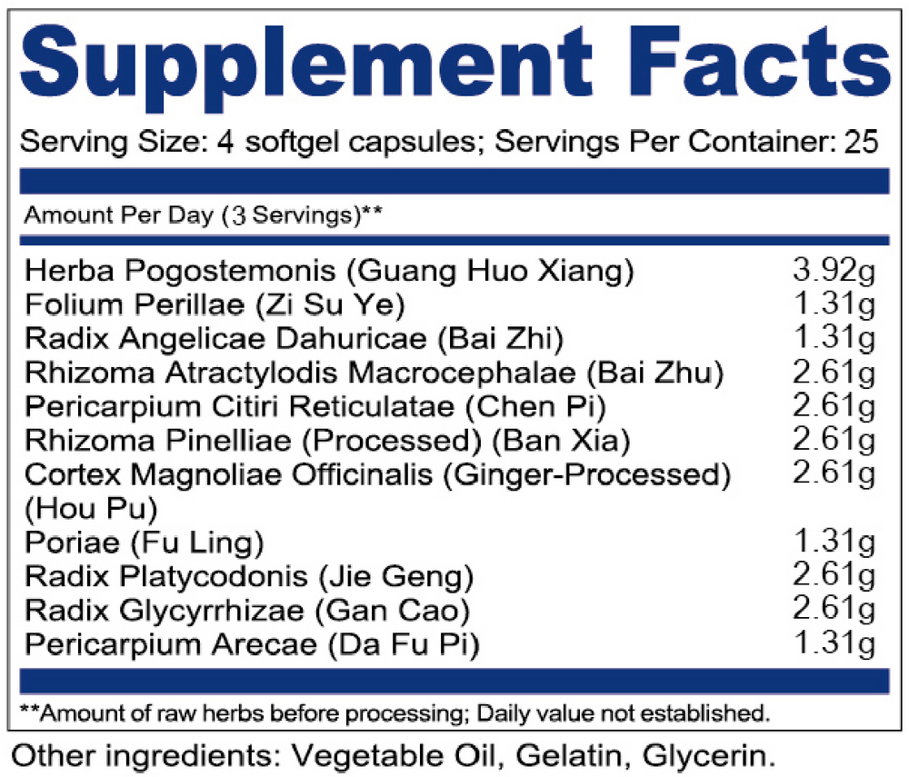 Product image for Huo Xiang Zheng Qi (Agastache Correctin.
