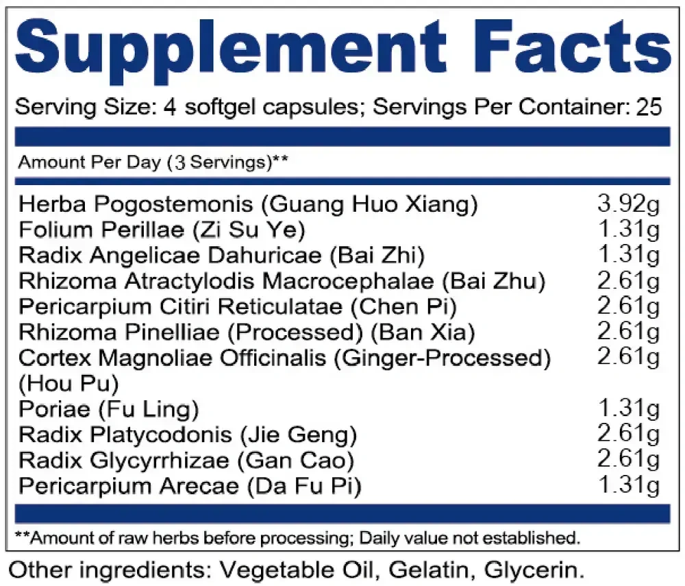 Product image for Huo Xiang Zheng Qi (Agastache Correctin.