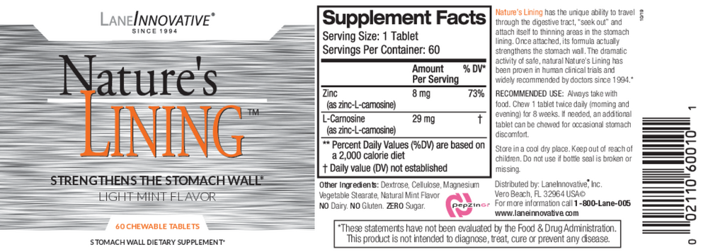 Product image for Natures Lining Chewable.
