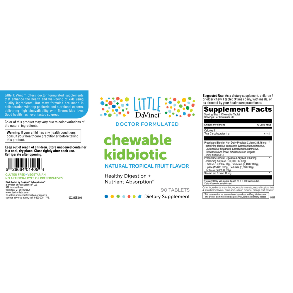 Product image for Chewable Kidbiotic.