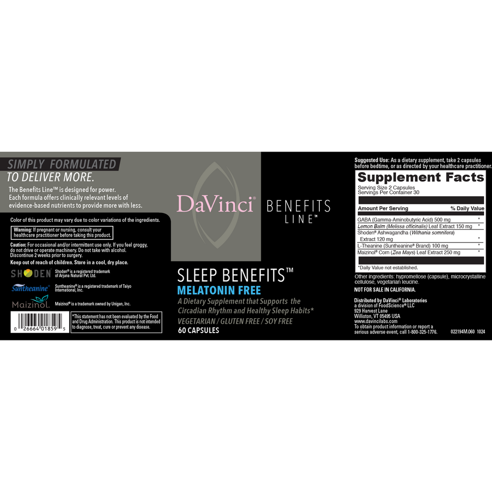 Product image for Sleep Benefits™ - Melatonin Free.