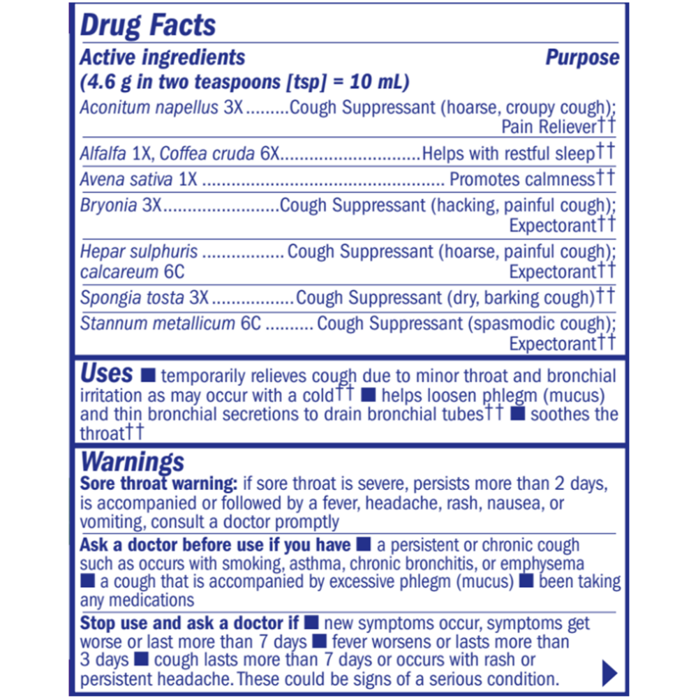 Product image for Nighttime Cough &amp; Bronchial Syrup.