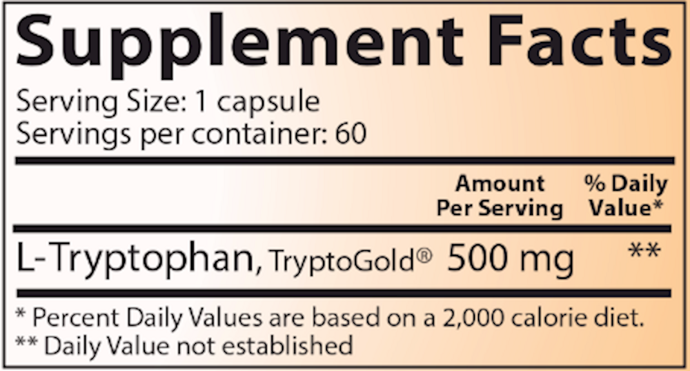 Product image for L-Tryptophan 500mg.