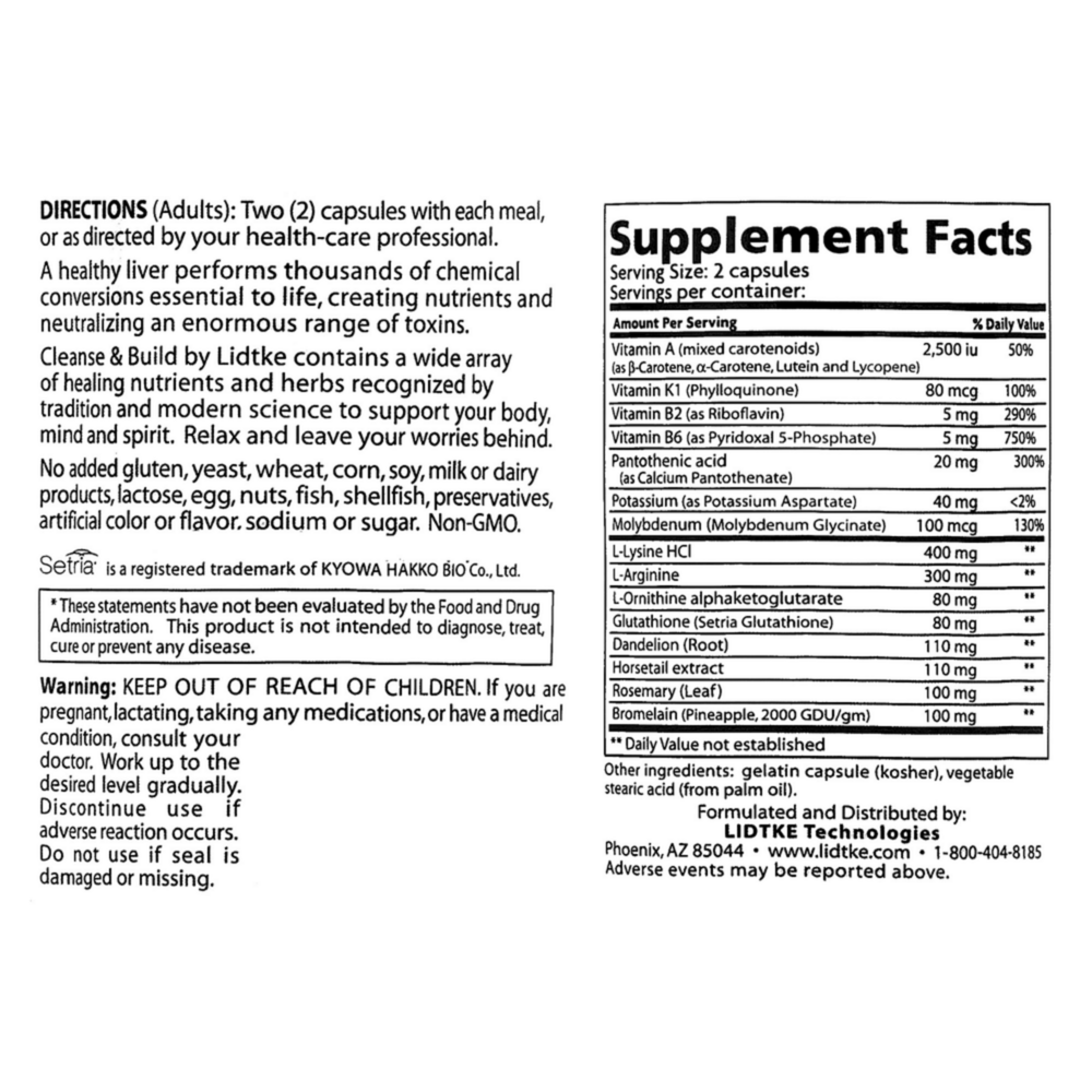 Product image for Cleanse and Build Blood/Liver Cleanser.