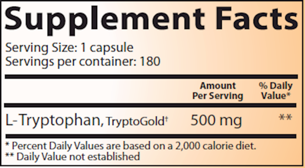 Product image for L-Tryptophan 500mg.