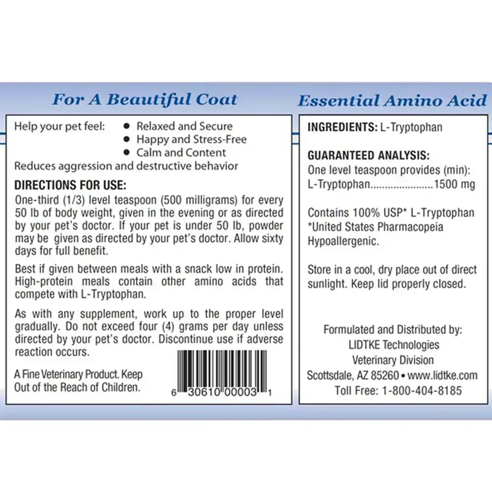 Product image for L-Tryptophan Pet Powder.