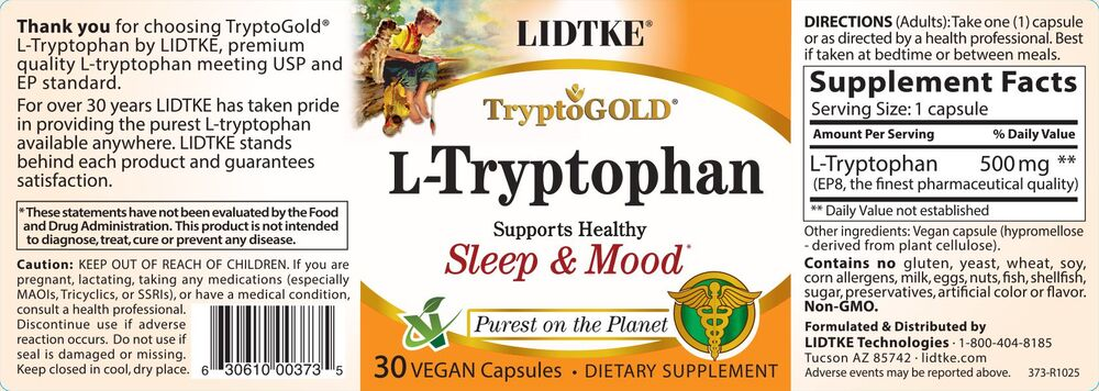 Product image for L-Tryptophan 500mg.
