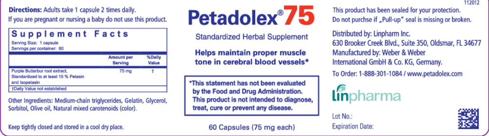 Product image for Petadolex.