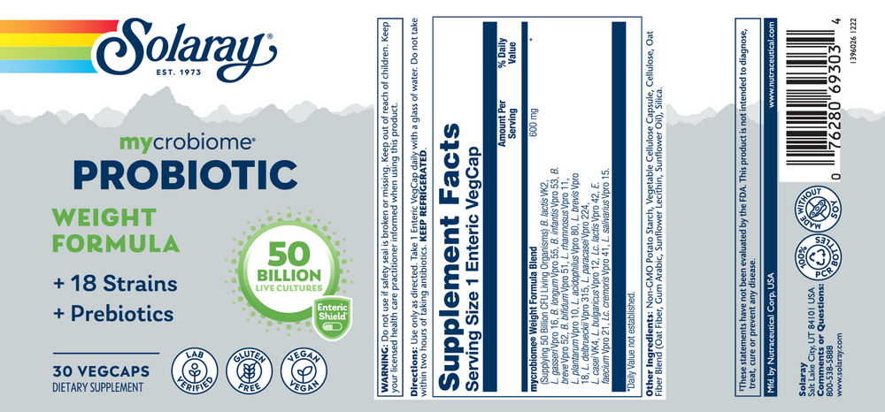 Product image for Mycrobiome Probiotic Weight Formula 50B Once Daily (F).