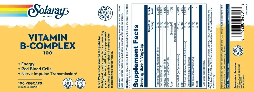 Product image for Vitamin B-Complex 100.