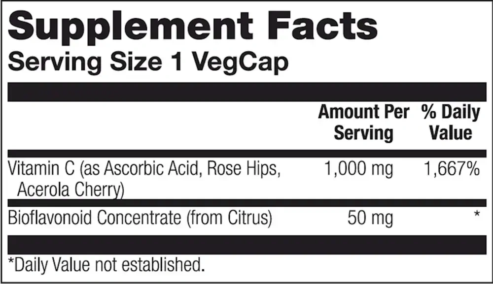 Product image for Vitamin C with Bioflavonoid Concentrate 1000mg.
