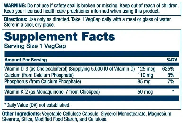 Product image for Vitamin D3 &amp; K2.