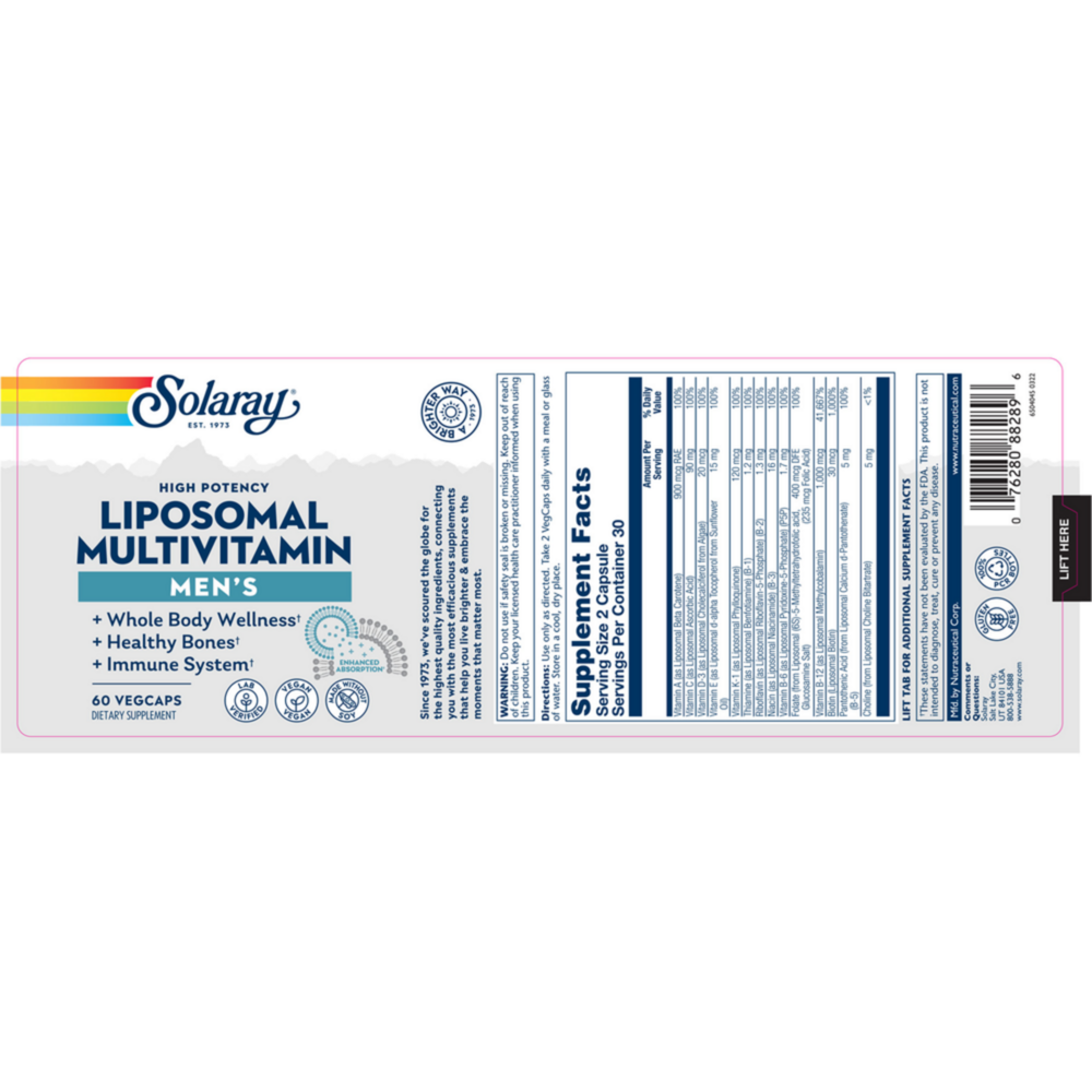 Product image for Liposomal Men's MultiVitamin.