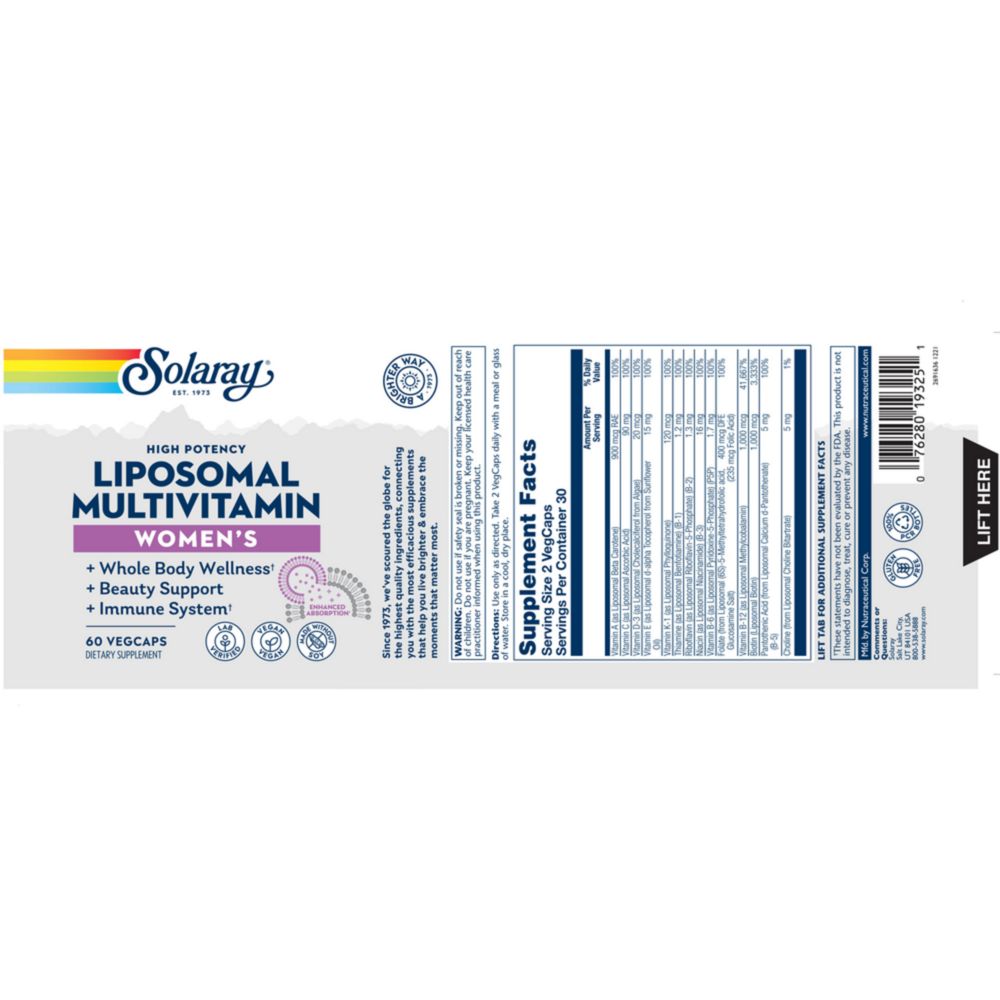 Product image for Liposomal Women's MultiVitamin.
