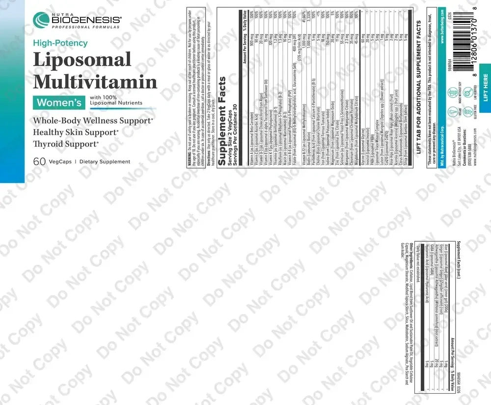 Product image for Liposomal Women's Multivitamin.