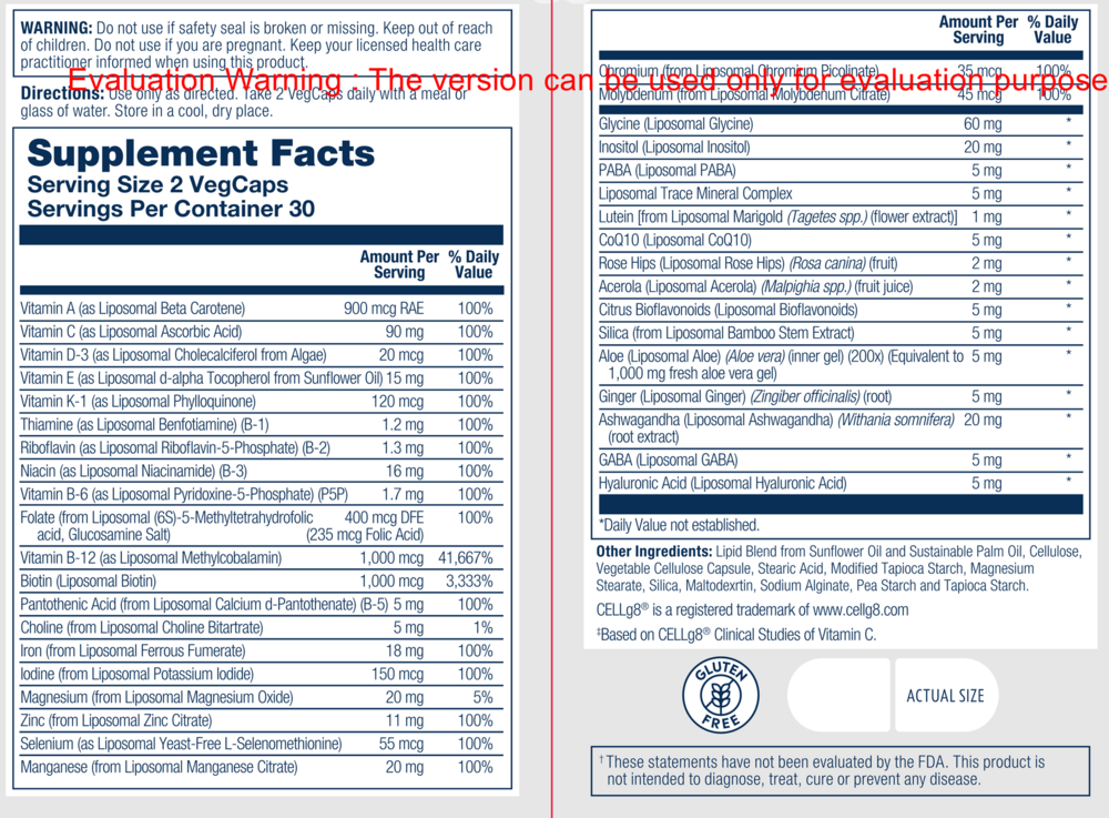 Product image for Liposomal Women's MultiVitamin.