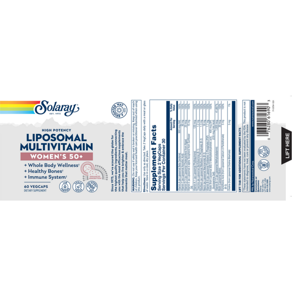 Product image for Liposomal Women's 50+ MultiVitamin.