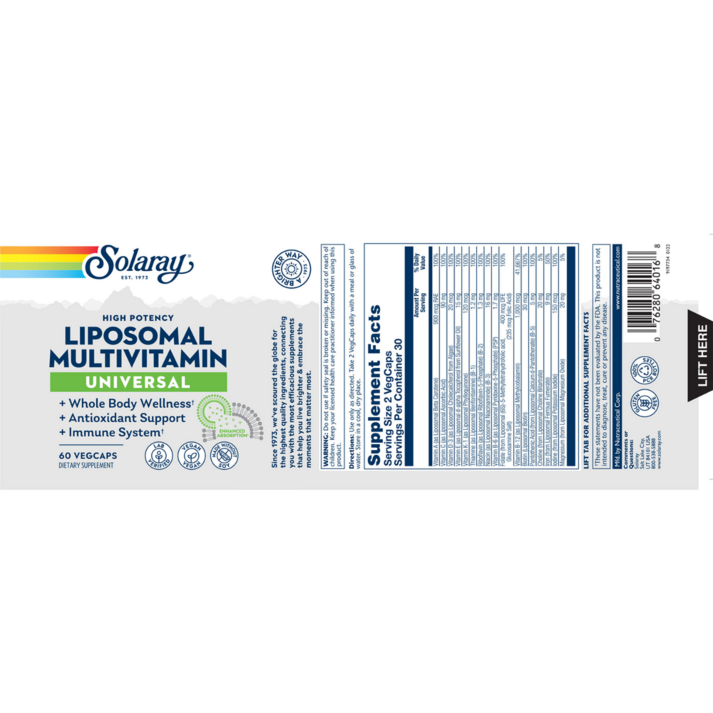 Product image for Liposomal Universal MultiVitamin.