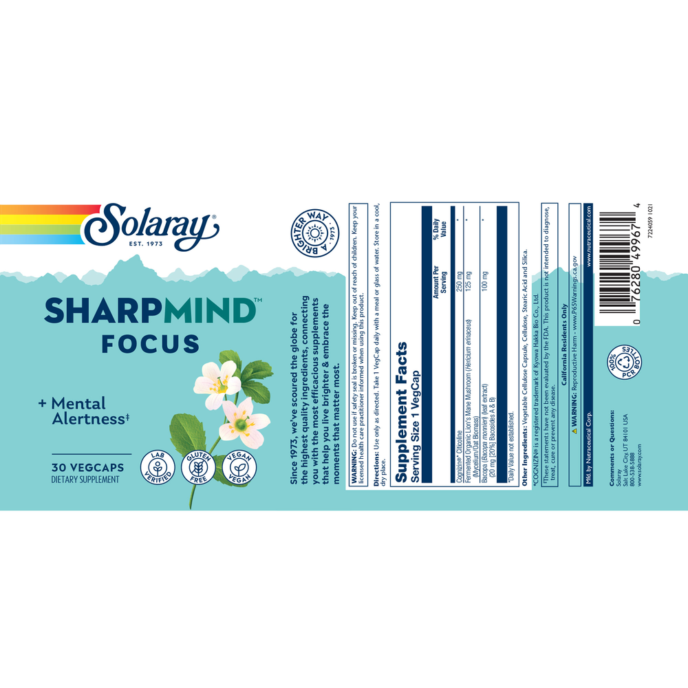 Product image for SharpMind Nootropics Focus.