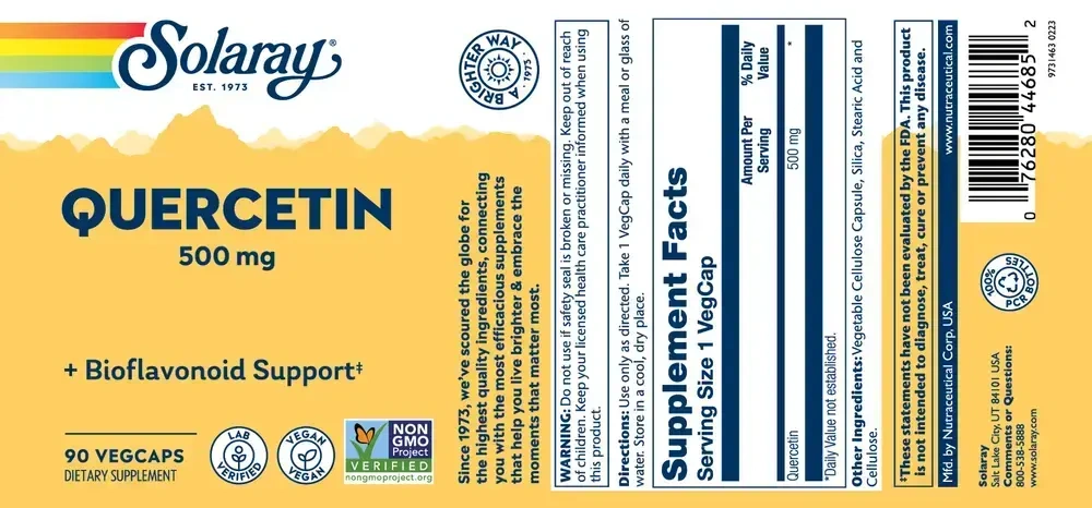 Product image for Quercetin 500mg.