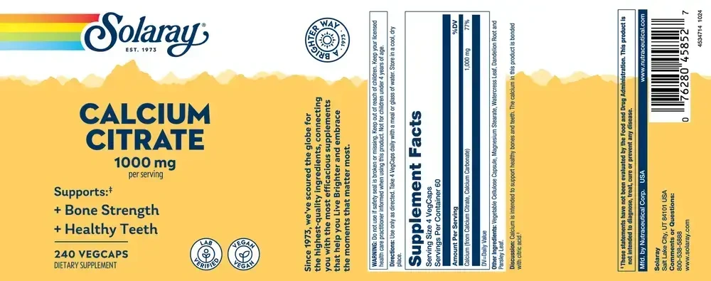 Product image for Calcium Citrate 1000mg.