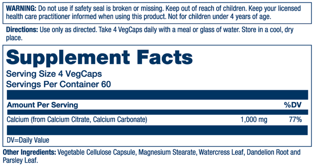 Product image for Calcium Citrate 1000mg.