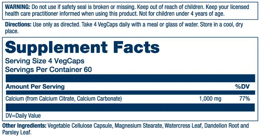Product image for Calcium Citrate 1000mg.
