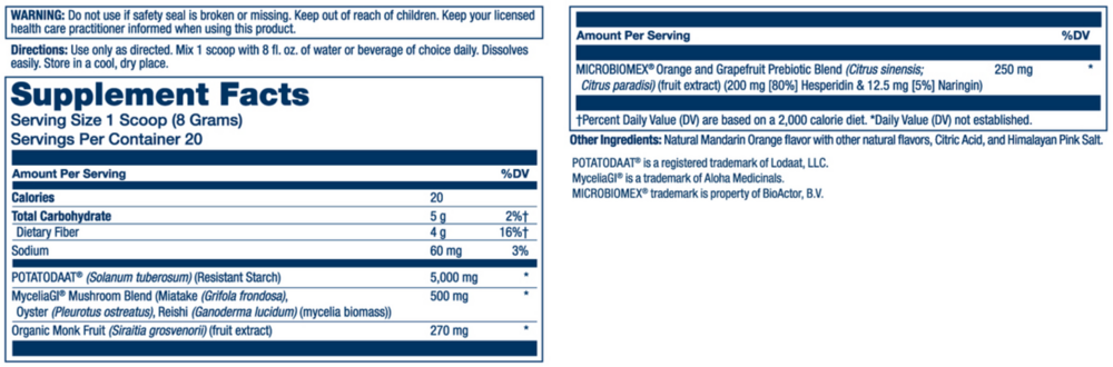 Product image for Microbiome Prebiotic, Citrus.