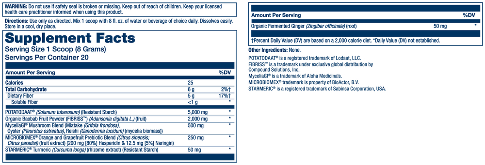 Product image for Microbiome Prebiotic, Unflavored.