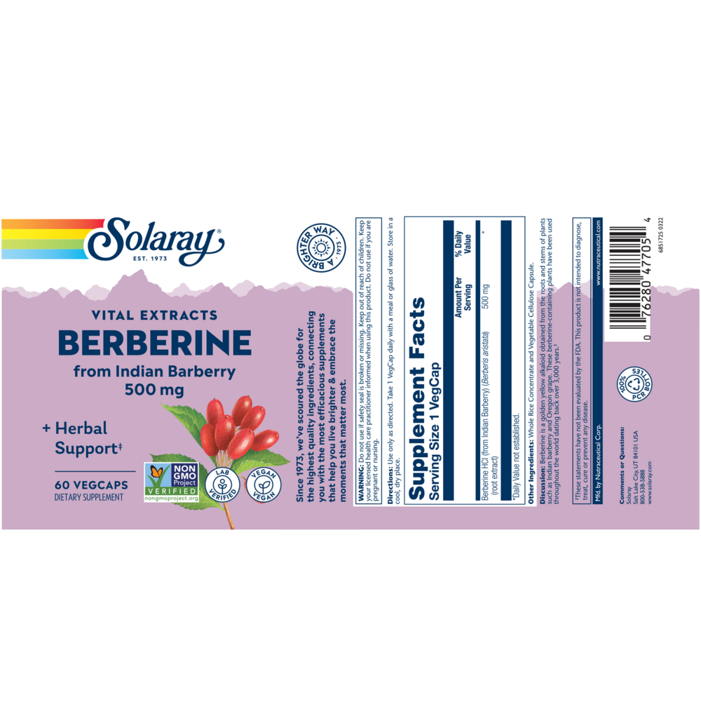 Product image for Berberine 500mg.